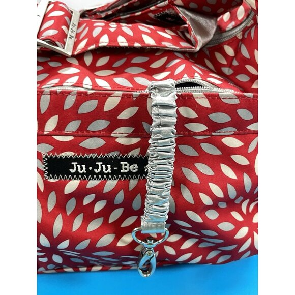 Ju-Ju-Be Diaper Bag in Scarlet Petals Floral Print  Adjustable Strap Unisex EUC - Picture 10 of 16